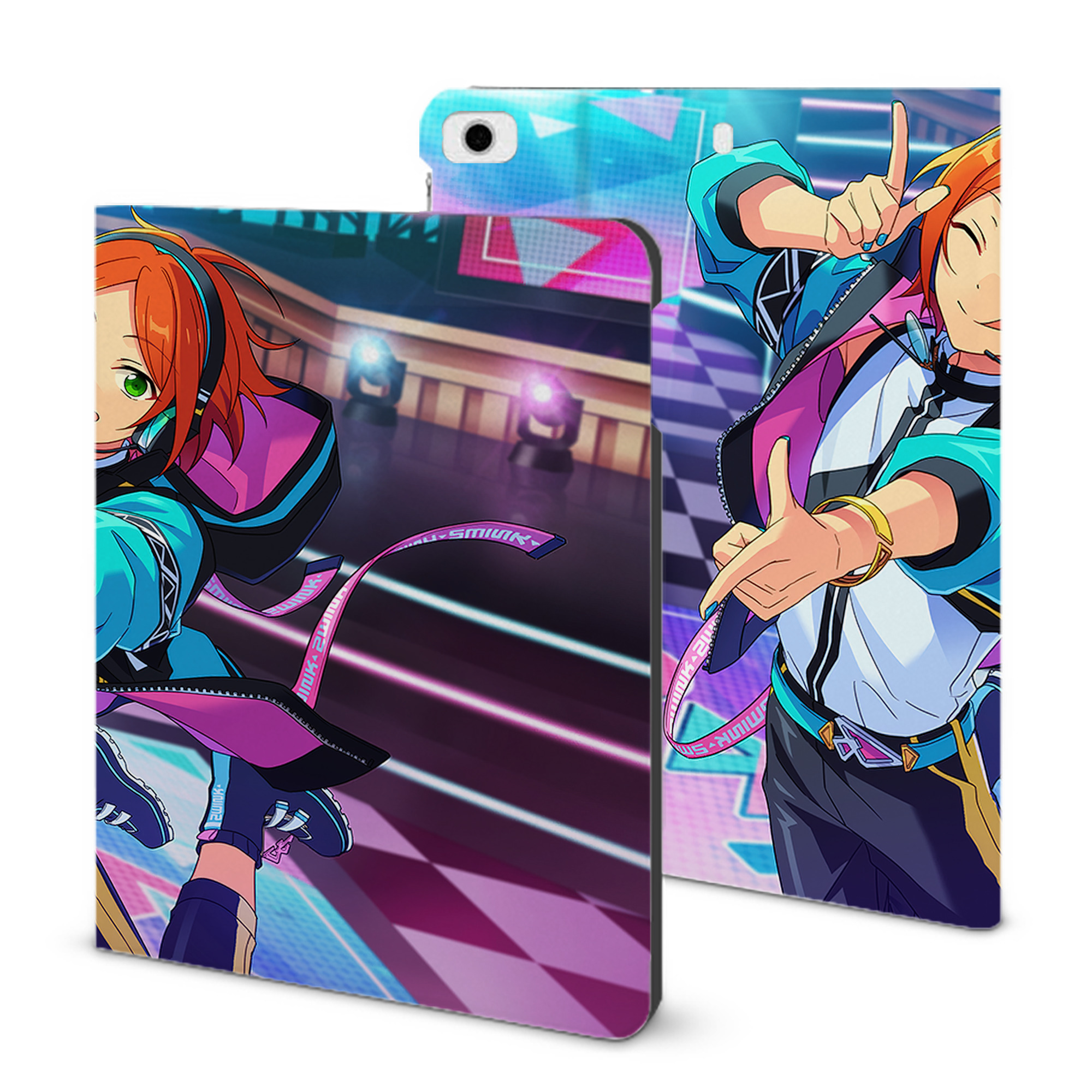 （画像用） あんさんぶるスターズ! Ensemble Stars IPad ケース ブック型 PUレザー TPU 耐衝撃 軽量 薄型 ペン収納なし 全面保護 IPad 各モデル対応